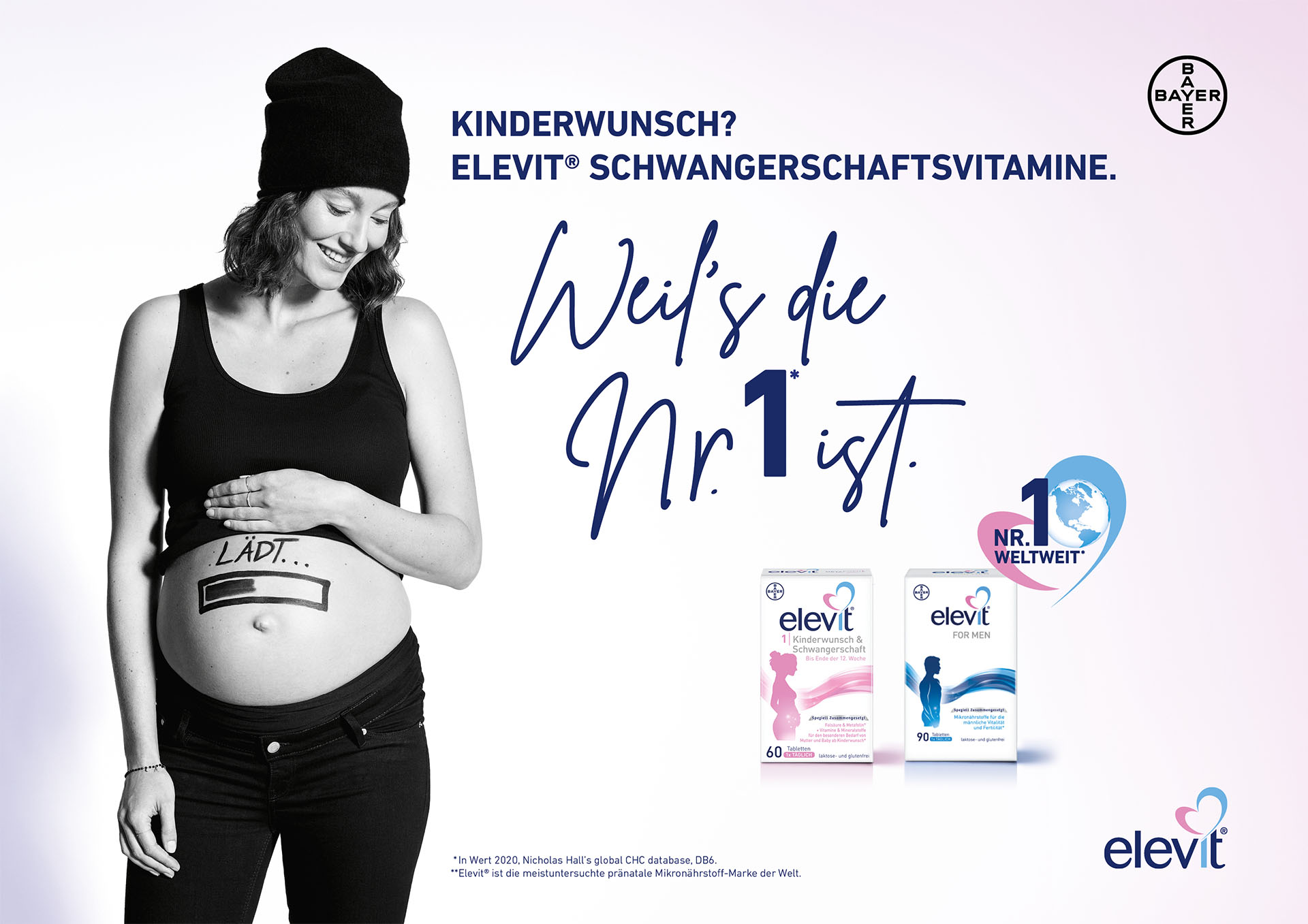 Elevit Schwangerschafts-Vitamine Anzeige Keyvisual